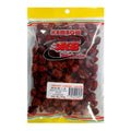 A clear plastic hanging pouch of dried red dates with a yellow top and bottom, branded Kambow. The product is visible through the transparent bag, with a white label near the bottom containing a barcode.