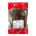 A package of Abrus Herb (Red Balloon Herbs) in a clear plastic bag with a bright red header and bottom, containing dried red berries. A white label with red text is attached to the front.