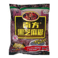 A bag of Southern Black Sesame Cereal (南方黑芝麻糊) on a plain white background. The packaging is primarily black with a large yellow central label, featuring the brand name 'Southern' in Chinese characters and a red and white logo seal.