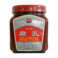 A jar of Cheng Brand Fu-Chung Bean Curd with a red lid and a red, silver, and white label.