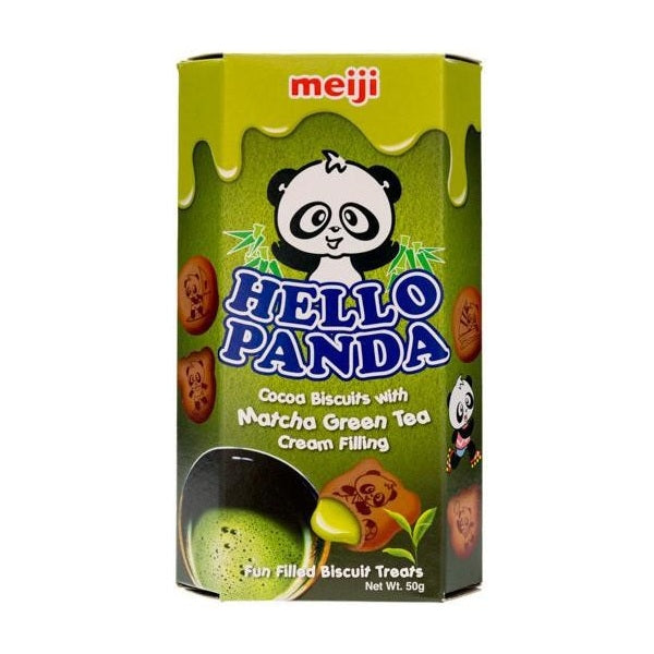 10 Packs of 50g MEIJI Hello Panda Green Tea Cookies