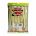 A 100g package of Kam Bow Astragalus (Chinese Ginseng) slices, showing the light tan dried roots inside a clear plastic bag with a yellow and green header.