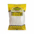 A 500g bag of Perfect Fine Foods Garlic Powder, featuring a bright yellow and green packaging design with a clear window showing the white garlic powder inside.