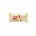 A package of Kopiko Blanca Creamy Coffee Mix, featuring a cream-colored bag with a prominent red Kopiko logo and an illustration of a cup of coffee.