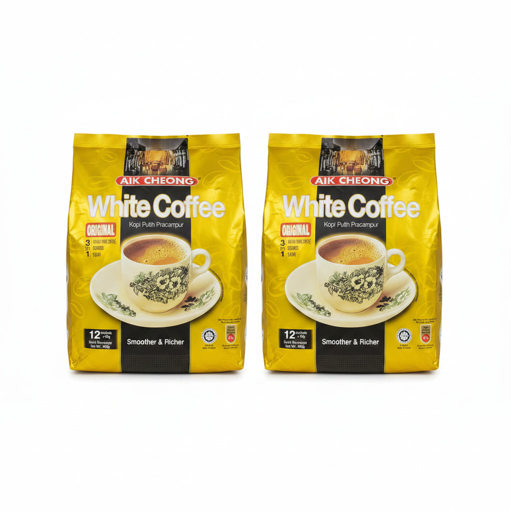 2 x Aik Cheong White Coffee 3 in 1 Malaysia Instant Coffee