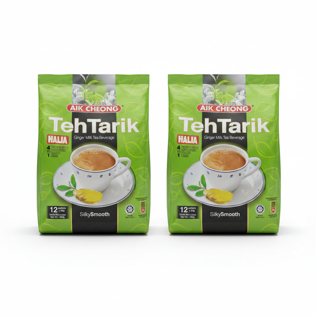 2 x Aik Cheong Teh Tarik Halia 4 in 1 Malaysia Instant Ginger Milk Tea Beverage